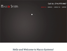 Tablet Screenshot of maccosystems.com